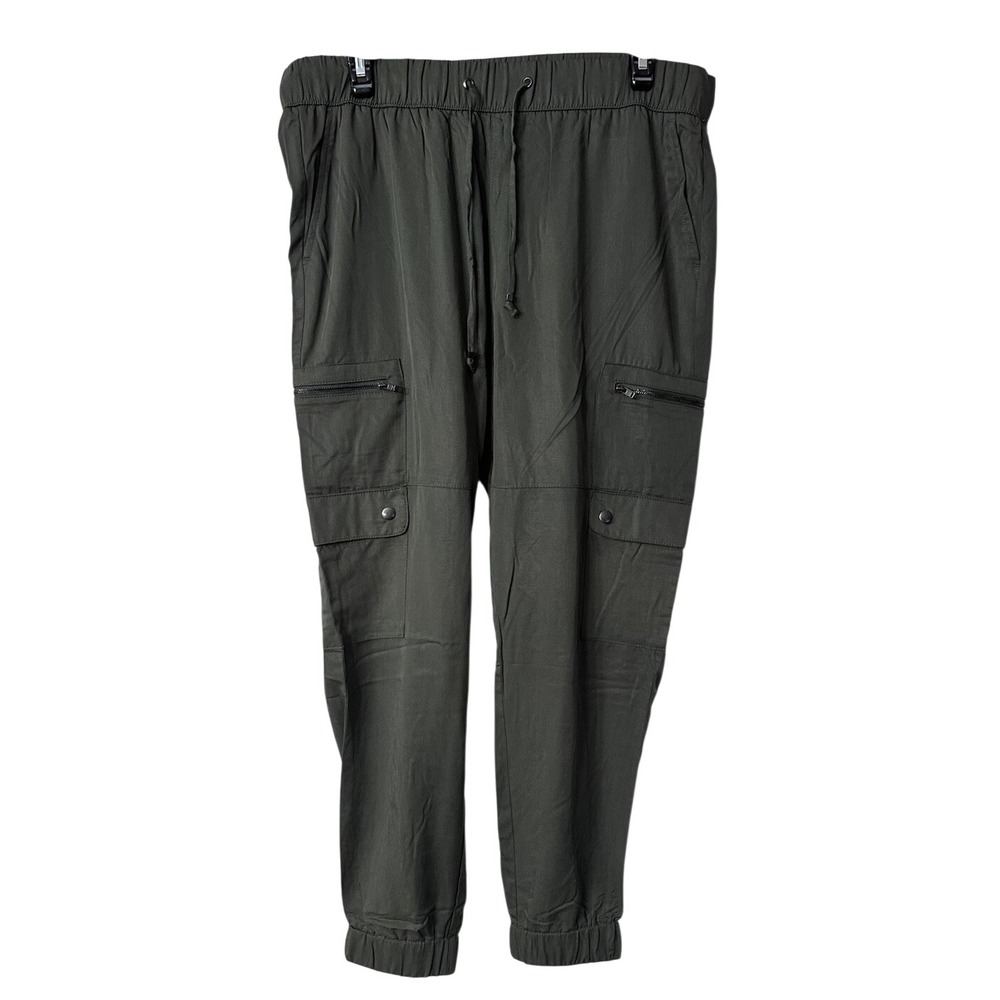 NWT Banana Republic Womens Green Lyocell Soft Cargo Stretch Pants Size Medium